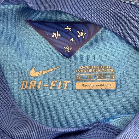 Nike Brazil Away Jersey Blue Dri-Fit CBF 2014 - Kids XS - Picture 4 of 6